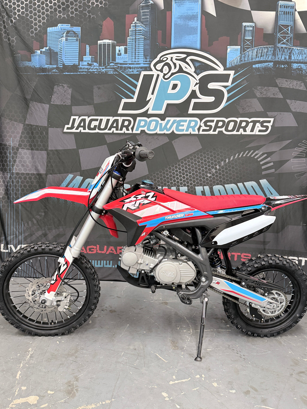 Apollo thunder t120 125cc dirt bike - side view