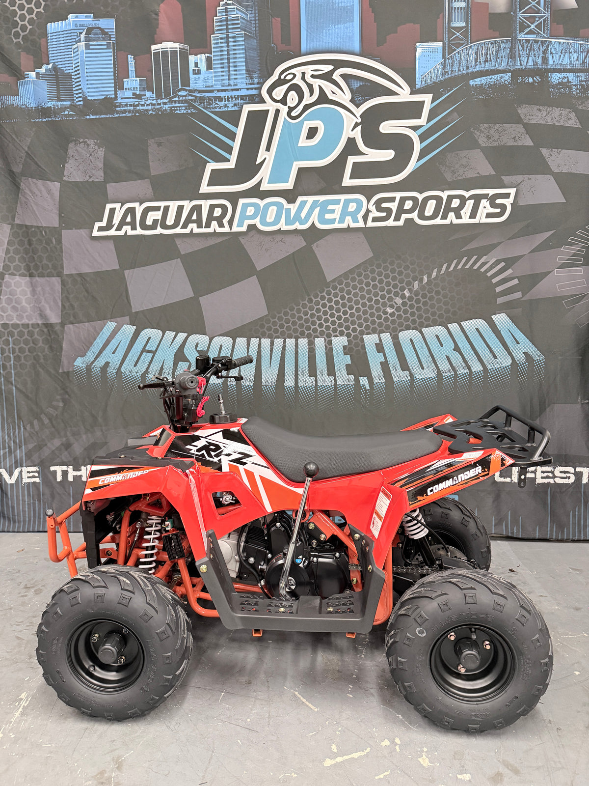Apollo Mini Commander 110cc Youth ATV Fully Automatic With Reverse - Utility Off Road Quad -  side view