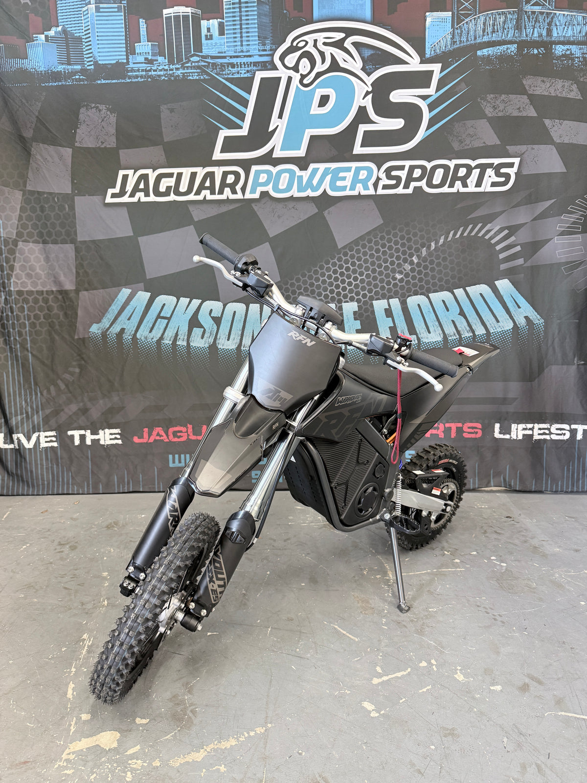 RFN Warrior SX-E5 Youth Electric Dirt Bike – 48V Lithium Kids Off-Road Motocross Bike - Front view